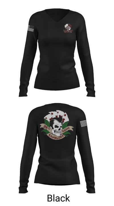 418 MLC 48598349 Women's Long Sleeve V-neck Shirt - 37