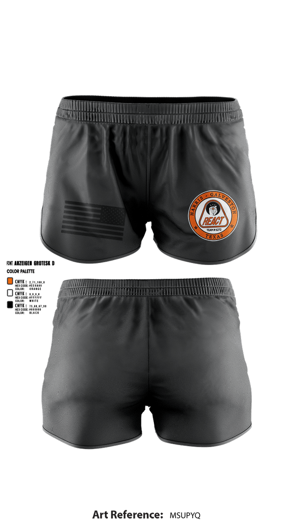 Ranger Panties, Harris/Galveston County REACT, , Teamtime, Team time, sublimation, custom sports apparel, team uniforms, spirit wear, spiritwear, sports uniforms, custom shirts, team store, custom team store, fundraiser sports, apparel fundraiser