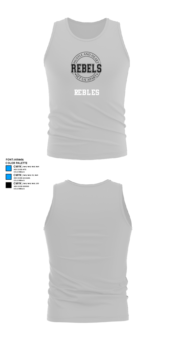 Tank Top, REBLES, Men's Basketball, Teamtime, Team time, sublimation, custom sports apparel, team uniforms, spirit wear, spiritwear, sports uniforms, custom shirts, team store, custom team store, fundraiser sports, apparel fundraiser