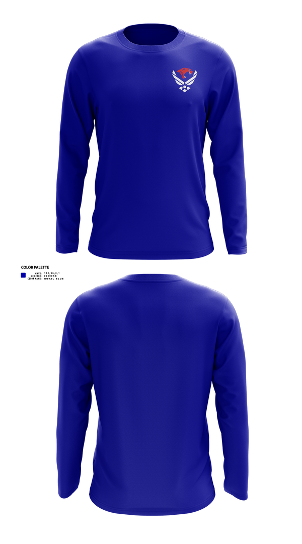 Long Sleeve Performance Shirt, TX-794, Air Force, Teamtime, Team time, sublimation, custom sports apparel, team uniforms, spirit wear, spiritwear, sports uniforms, custom shirts, team store, custom team store, fundraiser sports, apparel fundraiser