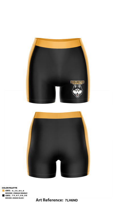 Burlington High School Volleyball 18764299 Women's Compression Shorts - 2
