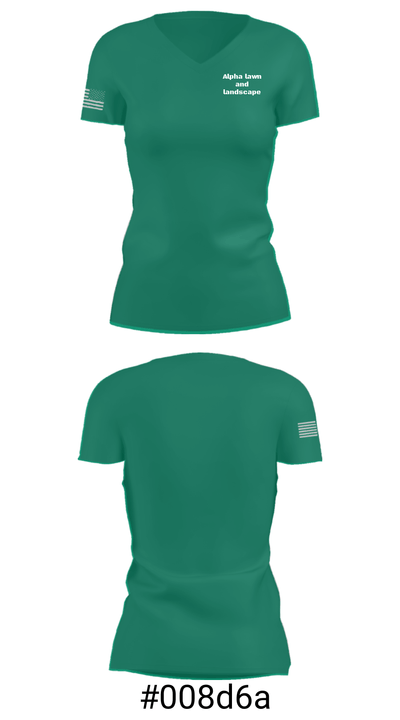 Alpha lawn and landscape 21925949 Women's Short Sleeve V-neck Shirt - 30
