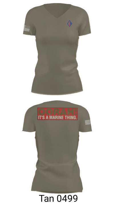1st Marine Regiment 32808075 Women's Short Sleeve V-neck Shirt - 49