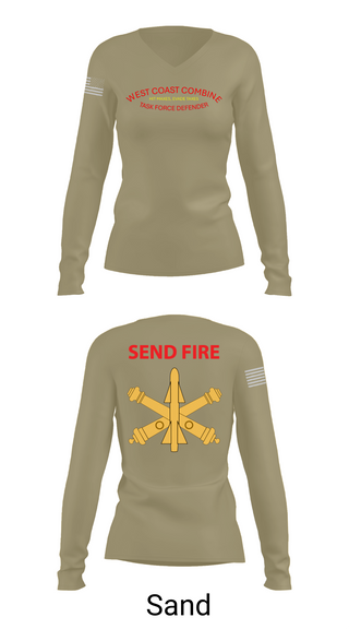 Womens Long Sleeve Vneck Shirt, Task Force Defender, , Teamtime, Team time, sublimation, custom sports apparel, team uniforms, spirit wear, spiritwear, sports uniforms, custom shirts, team store, custom team store, fundraiser sports, apparel fundraiser
