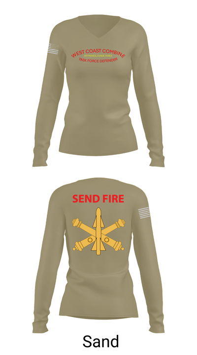 Task Force Defender 2317452 Women's Long Sleeve V-neck Shirt - 97