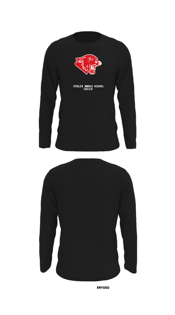Long Sleeve Performance Shirt, Stigler Middle School Cheer, Cheer, Teamtime, Team time, sublimation, custom sports apparel, team uniforms, spirit wear, spiritwear, sports uniforms, custom shirts, team store, custom team store, fundraiser sports, apparel fundraiser