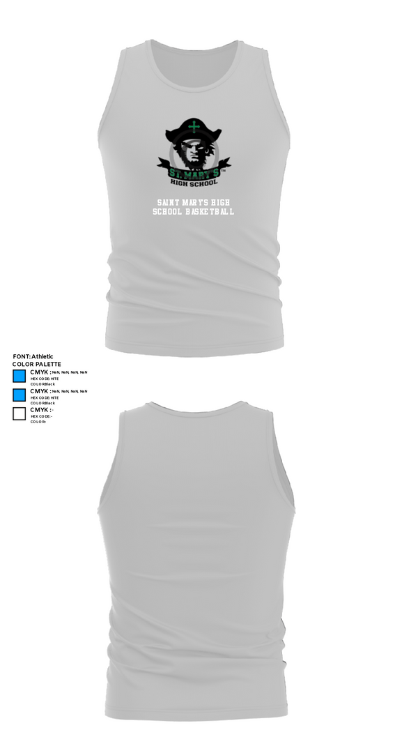 Tank Top, Saint Mary's High School Basketball, Women's Basketball, Teamtime, Team time, sublimation, custom sports apparel, team uniforms, spirit wear, spiritwear, sports uniforms, custom shirts, team store, custom team store, fundraiser sports, apparel fundraiser