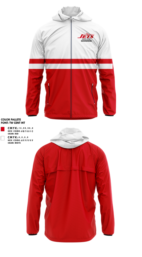 Windbreaker, Union Local High School Swimming, Swimming, Teamtime, Team time, sublimation, custom sports apparel, team uniforms, spirit wear, spiritwear, sports uniforms, custom shirts, team store, custom team store, fundraiser sports, apparel fundraiser