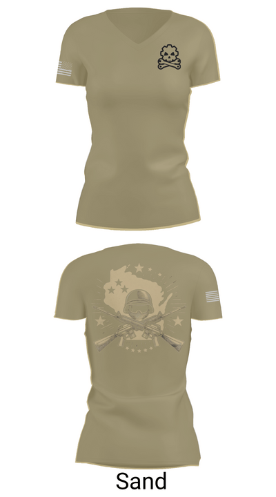 377th SMC 21529568 Women's Short Sleeve V-neck Shirt - 88