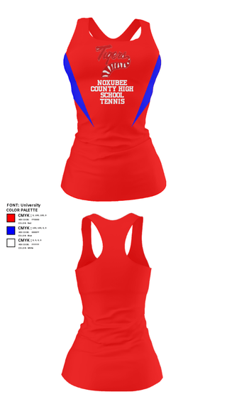 Tank Top, Noxubee County High School Tennis, Tennis, Teamtime, Team time, sublimation, custom sports apparel, team uniforms, spirit wear, spiritwear, sports uniforms, custom shirts, team store, custom team store, fundraiser sports, apparel fundraiser