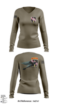 B Co 1-54 SFAB MAT 6122 Women's Long Sleeve V-neck Shirt - 30