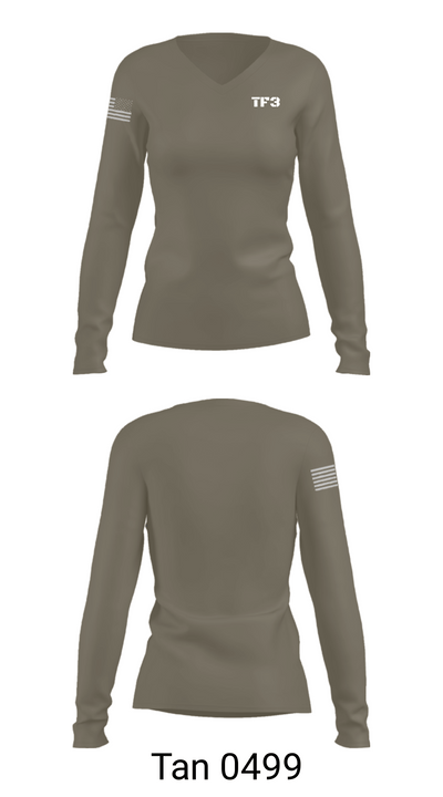 TF3 5812668 Women's Long Sleeve V-neck Shirt - 77
