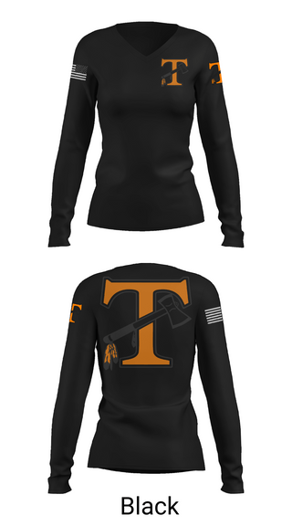 Womens Long Sleeve Vneck Shirt 1, Tecumseh indian, Wrestling, Teamtime, Team time, sublimation, custom sports apparel, team uniforms, spirit wear, spiritwear, sports uniforms, custom shirts, team store, custom team store, fundraiser sports, apparel fundraiser