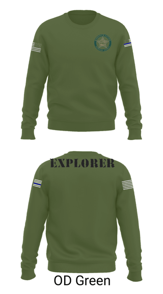 Crew Neck Sweatshirt, BSO Explorers, Police, Teamtime, Team time, sublimation, custom sports apparel, team uniforms, spirit wear, spiritwear, sports uniforms, custom shirts, team store, custom team store, fundraiser sports, apparel fundraiser
