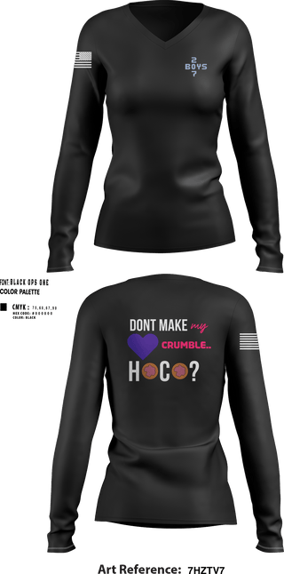 Womens Long Sleeve Vneck Shirt, 207Boys, , Teamtime, Team time, sublimation, custom sports apparel, team uniforms, spirit wear, spiritwear, sports uniforms, custom shirts, team store, custom team store, fundraiser sports, apparel fundraiser