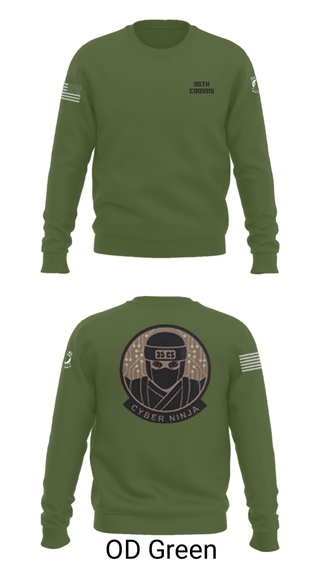 Crew Neck Sweatshirt, 35th COMMS, Air Force, Teamtime, Team time, sublimation, custom sports apparel, team uniforms, spirit wear, spiritwear, sports uniforms, custom shirts, team store, custom team store, fundraiser sports, apparel fundraiser