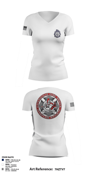 Womens Short Sleeve Vneck Shirt, GFR Station 3, Fire Department, Teamtime, Team time, sublimation, custom sports apparel, team uniforms, spirit wear, spiritwear, sports uniforms, custom shirts, team store, custom team store, fundraiser sports, apparel fundraiser