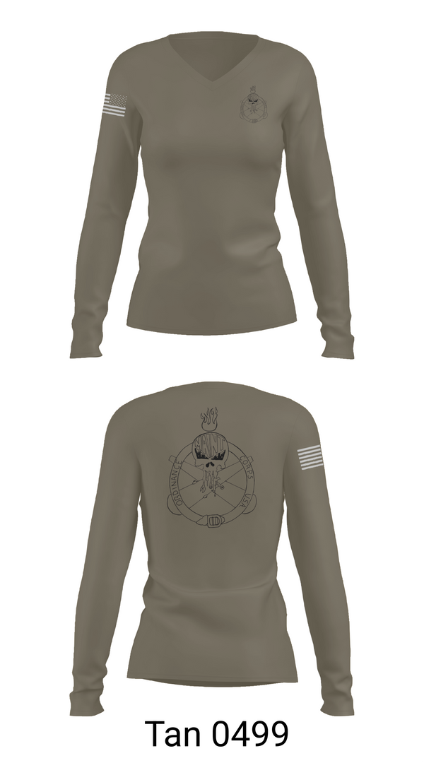 Womens Long Sleeve Vneck Shirt, 850th engineer, , Teamtime, Team time, sublimation, custom sports apparel, team uniforms, spirit wear, spiritwear, sports uniforms, custom shirts, team store, custom team store, fundraiser sports, apparel fundraiser