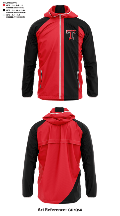 Trenton High School Football 318056 Windbreaker - 41