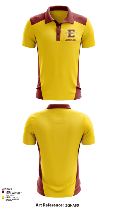 Enumclaw High School Volleyball 88836191 Short Sleeve Performance Polo - 125