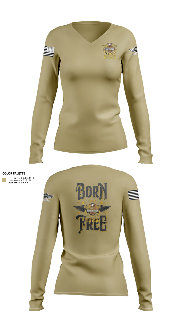 Womens Long Sleeve Vneck Shirt, HDCI east coast, , Teamtime, Team time, sublimation, custom sports apparel, team uniforms, spirit wear, spiritwear, sports uniforms, custom shirts, team store, custom team store, fundraiser sports, apparel fundraiser