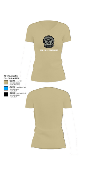 Women's Short Sleeve Vneck Shirt, Iron Eagle Shadow Ops, Army, Teamtime, Team time, sublimation, custom sports apparel, team uniforms, spirit wear, spiritwear, sports uniforms, custom shirts, team store, custom team store, fundraiser sports, apparel fundraiser