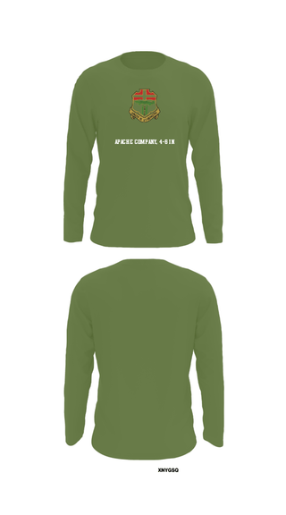 Long Sleeve Performance Shirt, Apache company, 4-6 IN, Army, Teamtime, Team time, sublimation, custom sports apparel, team uniforms, spirit wear, spiritwear, sports uniforms, custom shirts, team store, custom team store, fundraiser sports, apparel fundraiser