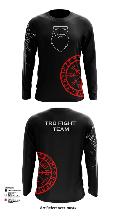 Trú Fight Team 44523191 Long Sleeve Rash Guard Shirt - 133