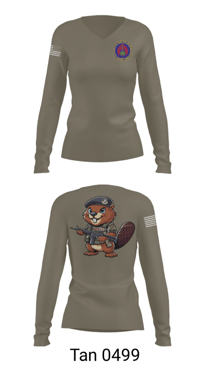 315th SFS 85031138 Women's Long Sleeve V-neck Shirt - 77