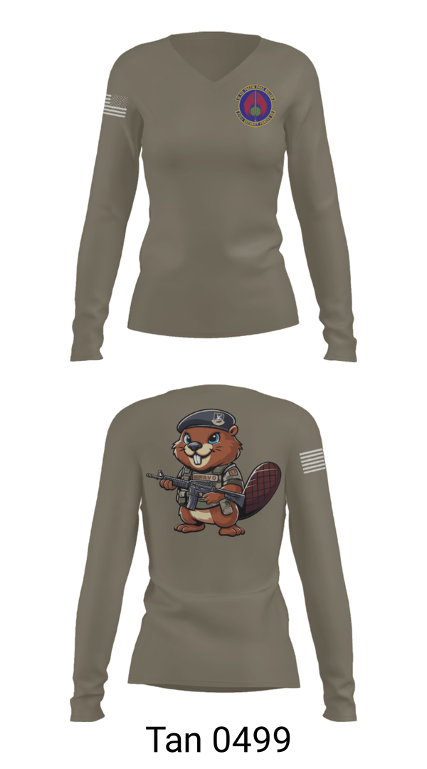 Women's Long Sleeve Vneck Shirt, 315th SFS, Air Force, Teamtime, Team time, sublimation, custom sports apparel, team uniforms, spirit wear, spiritwear, sports uniforms, custom shirts, team store, custom team store, fundraiser sports, apparel fundraiser