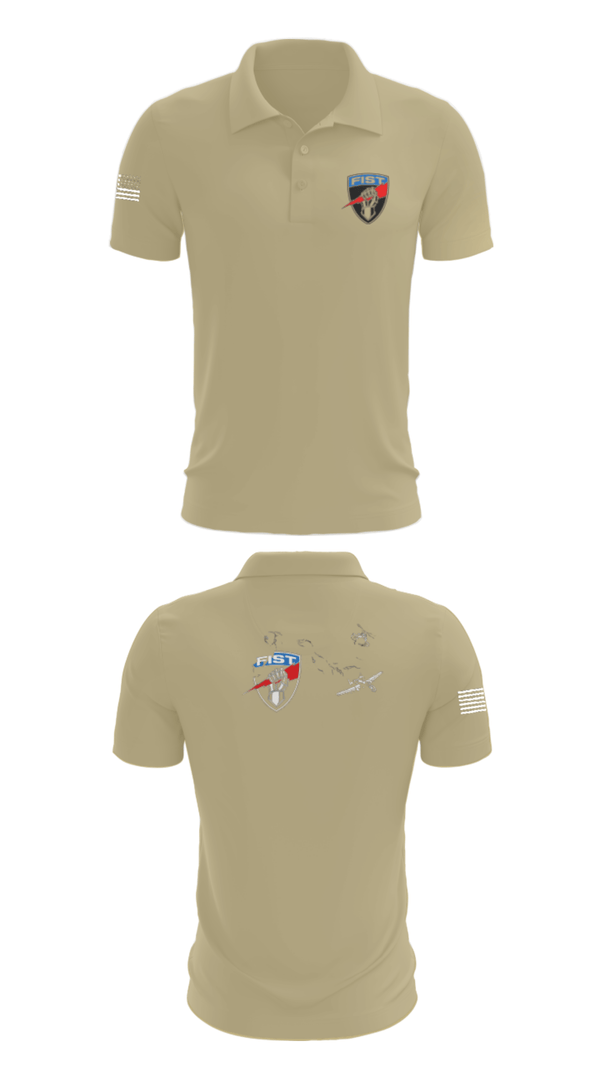 Short Sleeve Performance Polo, 3-172 FiST, Army, Teamtime, Team time, sublimation, custom sports apparel, team uniforms, spirit wear, spiritwear, sports uniforms, custom shirts, team store, custom team store, fundraiser sports, apparel fundraiser