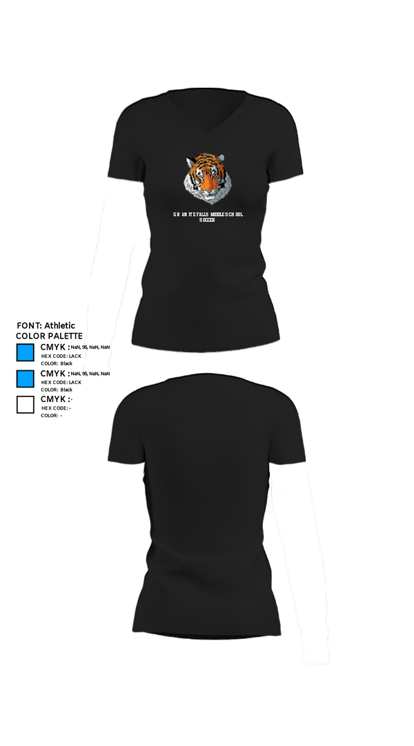 Womens Short Sleeve Vneck Shirt, Granite Falls Middle School Soccer, Men's Soccer, Teamtime, Team time, sublimation, custom sports apparel, team uniforms, spirit wear, spiritwear, sports uniforms, custom shirts, team store, custom team store, fundraiser sports, apparel fundraiser