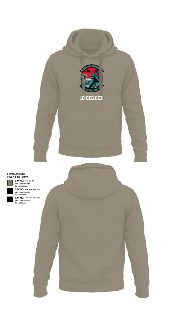 Hoodie, 18 CES/CEX, , Teamtime, Team time, sublimation, custom sports apparel, team uniforms, spirit wear, spiritwear, sports uniforms, custom shirts, team store, custom team store, fundraiser sports, apparel fundraiser