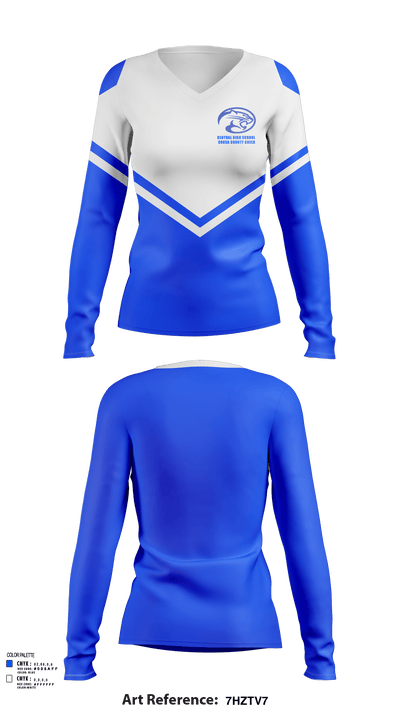 Central High School Coosa County Cheer 23586560 Women's Long Sleeve V-neck Shirt - 122