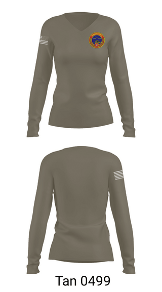 Women's Long Sleeve Vneck Shirt, Fort meade, Marines, Teamtime, Team time, sublimation, custom sports apparel, team uniforms, spirit wear, spiritwear, sports uniforms, custom shirts, team store, custom team store, fundraiser sports, apparel fundraiser