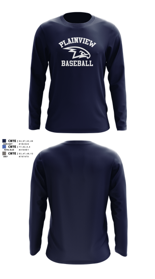 Long Sleeve Performance Shirt, Plainview Little League, Baseball, Teamtime, Team time, sublimation, custom sports apparel, team uniforms, spirit wear, spiritwear, sports uniforms, custom shirts, team store, custom team store, fundraiser sports, apparel fundraiser