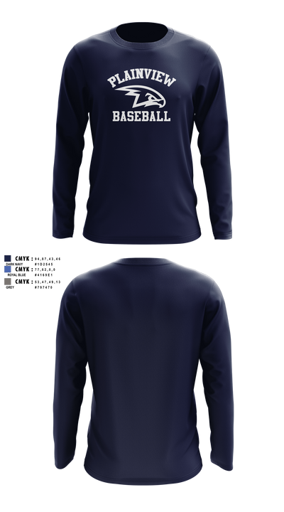 Plainview Little League 37284213 Long Sleeve Performance Shirt 21