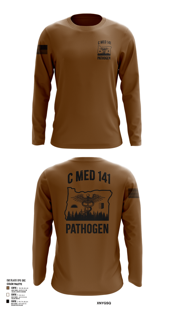 Long Sleeve Performance Shirt, C MED 141, National Guard, Teamtime, Team time, sublimation, custom sports apparel, team uniforms, spirit wear, spiritwear, sports uniforms, custom shirts, team store, custom team store, fundraiser sports, apparel fundraiser