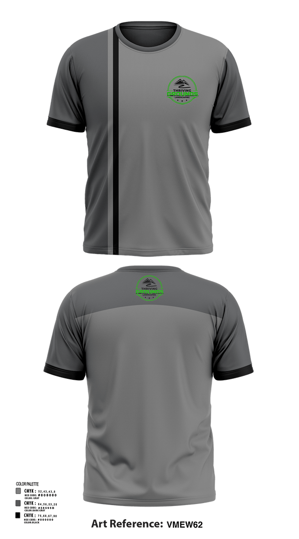 Short Sleeve Performance Shirt, Thriving Grounds Landscaping, , Teamtime, Team time, sublimation, custom sports apparel, team uniforms, spirit wear, spiritwear, sports uniforms, custom shirts, team store, custom team store, fundraiser sports, apparel fundraiser