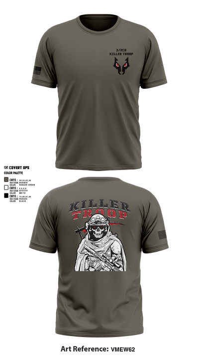 3/2CR Killer Troop 6220684 Short Sleeve Performance Shirt - 13