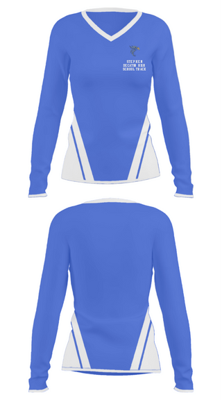 Women's Long Sleeve Vneck Shirt, Stephen Decatur High School Track, Track & Field, Teamtime, Team time, sublimation, custom sports apparel, team uniforms, spirit wear, spiritwear, sports uniforms, custom shirts, team store, custom team store, fundraiser sports, apparel fundraiser