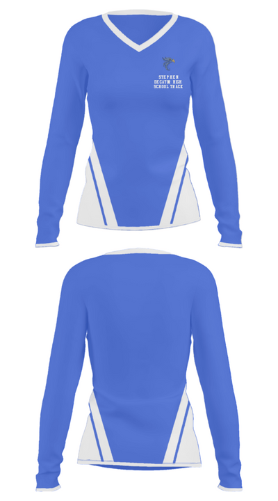 Stephen Decatur High School Track 86337056 Women's Long Sleeve V-neck Shirt - 25