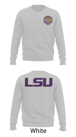 Crew Neck Sweatshirt, Louisiana State University, Spirit Store, Teamtime, Team time, sublimation, custom sports apparel, team uniforms, spirit wear, spiritwear, sports uniforms, custom shirts, team store, custom team store, fundraiser sports, apparel fundraiser