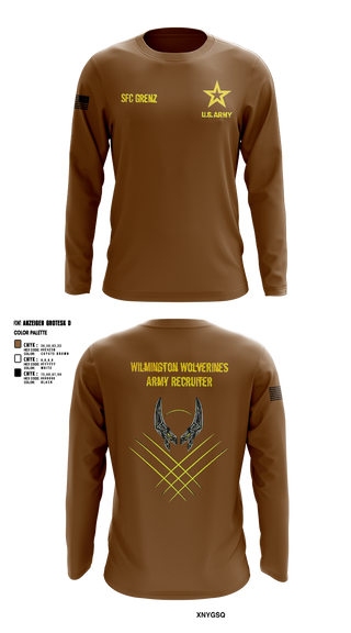 Long Sleeve Performance Shirt, Wilmington Army Recruiting Station, Army, Teamtime, Team time, sublimation, custom sports apparel, team uniforms, spirit wear, spiritwear, sports uniforms, custom shirts, team store, custom team store, fundraiser sports, apparel fundraiser