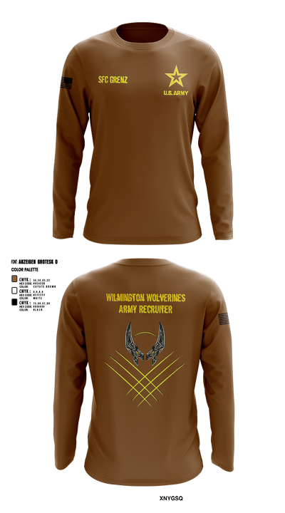 Wilmington Army Recruiting Station 61290621 Long Sleeve Performance Shirt 1