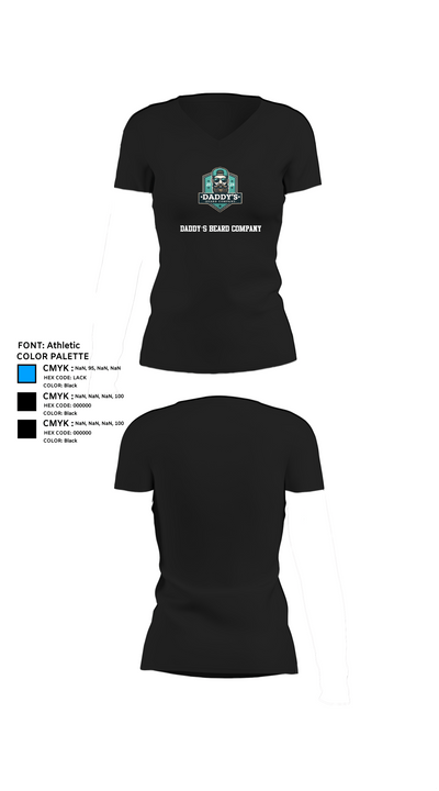 Daddy’s Beard Company 9064632 Women's Short Sleeve V-neck Shirt - 37