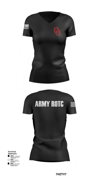 Womens Short Sleeve Vneck Shirt, OU Army ROTC, Army, Teamtime, Team time, sublimation, custom sports apparel, team uniforms, spirit wear, spiritwear, sports uniforms, custom shirts, team store, custom team store, fundraiser sports, apparel fundraiser