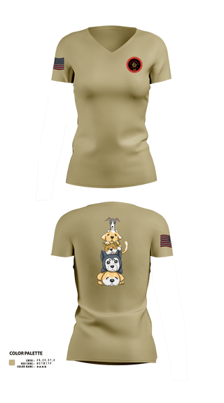Womens Short Sleeve Vneck Shirt, Cranberry Country K9s, , Teamtime, Team time, sublimation, custom sports apparel, team uniforms, spirit wear, spiritwear, sports uniforms, custom shirts, team store, custom team store, fundraiser sports, apparel fundraiser