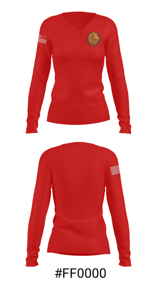 Women's Long Sleeve Vneck Shirt, East Richland Christian School Track, Track & Field, Teamtime, Team time, sublimation, custom sports apparel, team uniforms, spirit wear, spiritwear, sports uniforms, custom shirts, team store, custom team store, fundraiser sports, apparel fundraiser