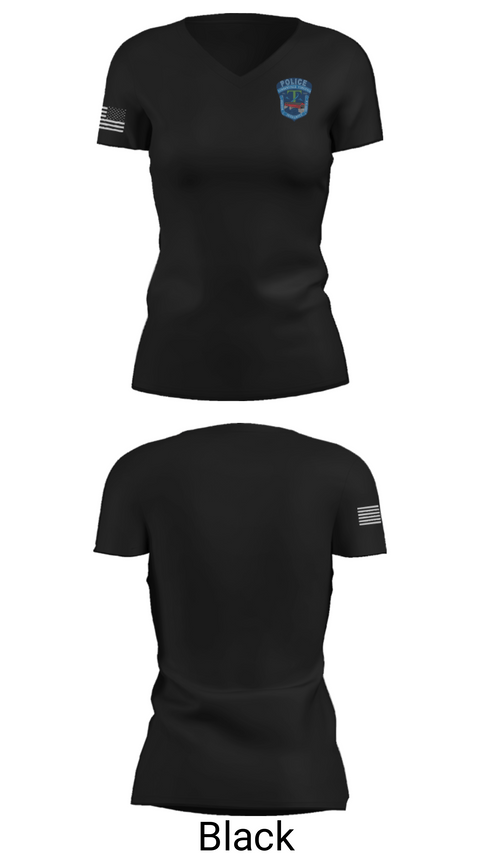 Women's Short Sleeve Vneck Shirt, Timberville Police Department, Police, Teamtime, Team time, sublimation, custom sports apparel, team uniforms, spirit wear, spiritwear, sports uniforms, custom shirts, team store, custom team store, fundraiser sports, apparel fundraiser